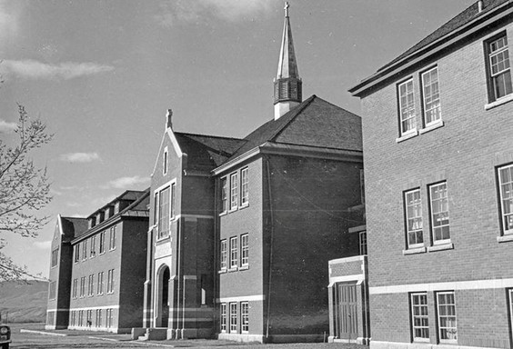 The main administrative building at the Kamloops Indian Residential School is seen in Kamloops, British Columbia, Canada circa 1970. PHOTO BY LIBRARY AND ARCHIVES CANADA / via REUTERS