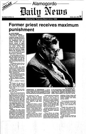 Alamogordo Daily News coverage of Fr. David Holley's conviction in 1993. Holley was convicted of child sexual penetration. Courtesy Of Phil Saviano