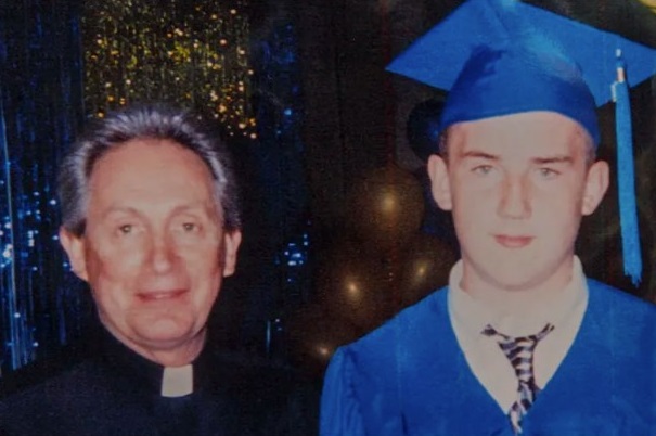 In this family photo, Sean McIlmail, right, stands with Robert L. Brennan at his eighth grade graduation.The Philadelphia Inquirer / MCT