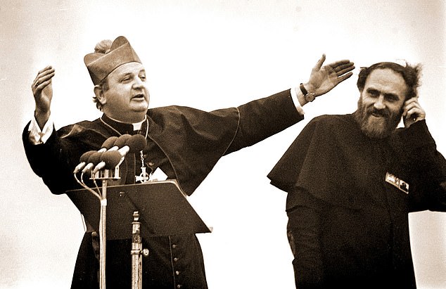 Bishop Casey and Father Michael Cleary in Galway in 1979. Three accusations have been made against the former