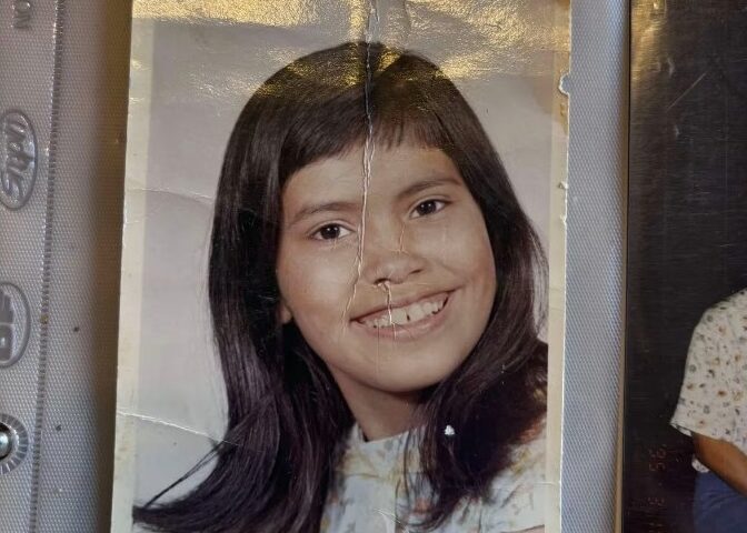 Laurie Wilson, seen here when she was a child, claims she was abused while attending the St. James school. (Submitted by Laurie Wilson)