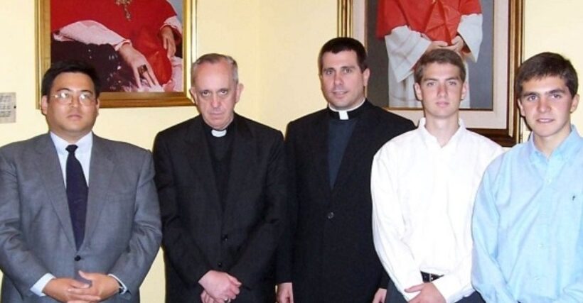 Jorge Mario Bergoglio and leaders of the Peruvian Sodalitium, ca. 2010.