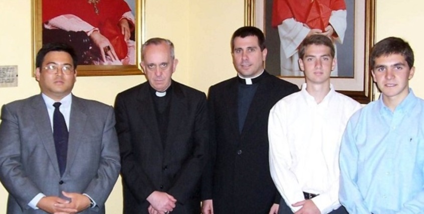 Jorge Mario Bergoglio and leaders of the Peruvian Sodalitium, ca. 2010.