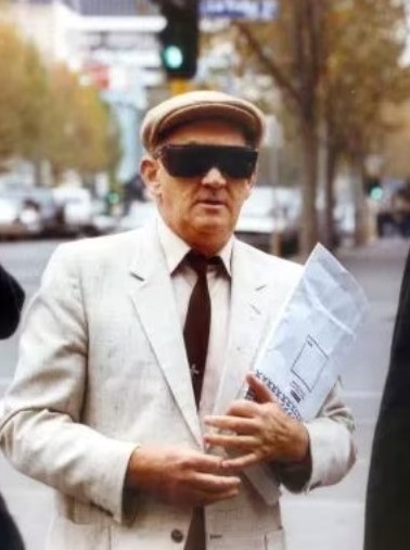 Paedophile priest Gerald Ridsdale outside court in 1993. (Supplied)